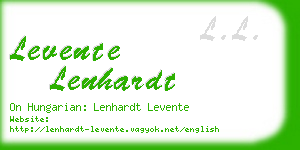 levente lenhardt business card